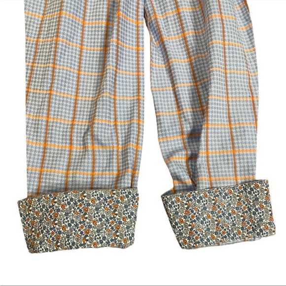 Robert Graham Long Sleeve Button Down Blue and Orange Windowpane Size XL - Picture 6 of 10